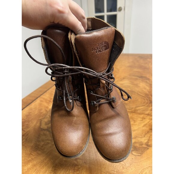 The North Face Women's US 6.5 Ballard Lace II Boots Combat Hike Brown Leather - Picture 4 of 10